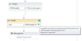 Splitting() is called on a target (see: How To Split A String Help Uipath Community Forum