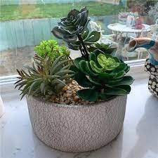 Fake succulent plants in pots. Artificial Succulent Plant Arrangement Fake Succulents Shelf Edge Uk