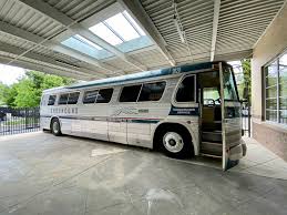 Image result for Silver 1990 Greyhound Bus