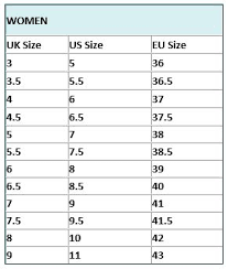 running shoe size conversion chart reasonable shoe size