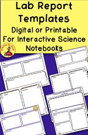 Lab Report Templates Digital Science Interactive Notebook Printables Interactive Science Notebook Science Teaching Resources Digital Science