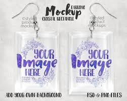 Dye Sublimation Rectangle Shaped Crystal Earring Mockup Etsy Free Psd Mockups Templates Free Packaging Mockup Mockup Free Psd