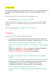 La voz activa y la voz pasiva. La Voz Pasiva Schema Lingua Spagnola Docsity