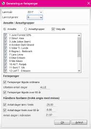Mange arbeidsgivere avregner feriepengene samlet i mai eller juni og trekker arbeidstakeren i lønn for alle. Utbetaling Av Feriepenger I Visma Lonn