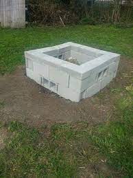 This Is The Firepit I Just Built One Thing I Learned Was That If You Don T Have Holes For Air Circulati Cinder Block Fire Pit Fire Pit Backyard Backyard Fire