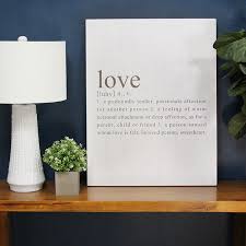 Style or mode of decoration, as of a room, building, or the like:modern office décor; Stratton Home Decor Definition Of Love Oversized Wall Art