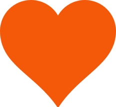 Simple Orange Heart Clip Art Heart Clip Art Clip Art Heart Emoji