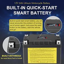 Lithium Motorcycle Battery 12v 6Ah LiFePO4 Battery Powersports Batteries with BMS, Fits all 12v Systems for Powersports,ATV,UTV,Scooters,Quads,Riding Lawn Mowers, Generators and more. : Buy Online at Best Price in KSA - Souq