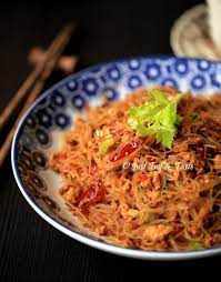 Just Try Taste Resep Bihun Pedas Dengan Ayam Cincang A La Szhecua Resep Masakan Malaysia Makanan Sehari Hari Resep Spageti