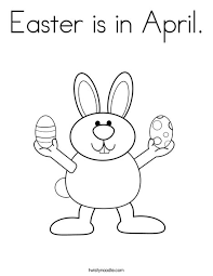 Our free coloring pages for adults and kids, range from star wars to mickey mouse. Easter Is In April Coloring Page Twisty Noodle