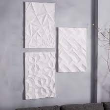 & i am so glad. Papier Mache Wall Art Geo Panels