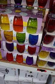 How do you choose the right size. 6 Pc Color Blocking Large Water Glasses For Sale Savemari