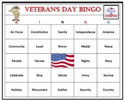 Veteran S Day Bingo Game 60 Cards Fun And Easy To Play Etsy Veterans Day Bingo Bingo Cards