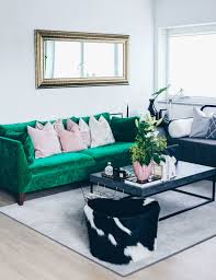 Blogger Who Is Mocca Updated Her Ikea Stockholm Sofa With A Bemz Cover In Emerald Zaragoza Vintag Living Room Designs Cozy Living Rooms Living Room On A Budget