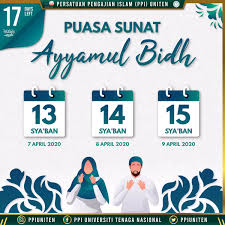 Puasa sunat hari putih merupakan puasa sunat selama tiga hari di setiap pertengahan bulan islam, iaitu pada tanggal 13, 14 dan 15 hari bulan. Ppi Uniten On Twitter Puasa Sunat Hari Putih Rasulullah Saw Selalu Memerintahkan Kami Untuk Berpuasa Pada Ayyamul Bidh Iaitu 13 14 Dan 15 Dari Bulan Hijriyah Dan Baginda Bersabda Puasa