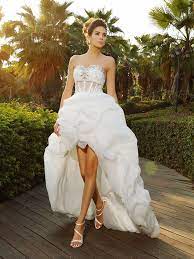 Bohemian style has been on top for more than one year, and it remains one of the hottest wedding dresses 2021 for a reason! Yours Truly Princess Style Sweetheart Beading High Low Organza Wedding Dresses Joybetty Online