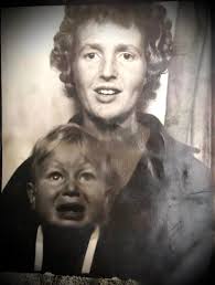 This is the only photo I have just received of my mother and me as a child.  Shame I'm crying. The cousin who sent it to me finds it hilarious. Any  chance