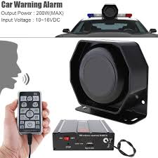 Dc 12v 200w 18 Tone Loud Car Warning Alarm Police Siren Horn Pa Speaker Set With Mic System Wireless Remote Control Multi Tone Claxon Horns Aliexpress