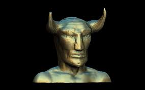 Not Too Happy Old Demon Bust