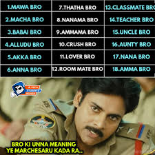 Inka chala bro's unaye anukondi 😂..