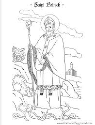The holy family coloring page. Catholic Coloring Pages St Patrick