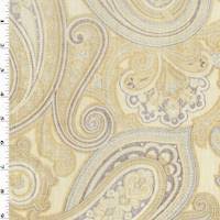 Covington ballard paisley blue from @fabricdotcom screen printed on cotton duck; Paisley Drapery Fabric Discount Fabrics