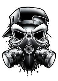 Black And Grey Gas Mask Temporary Tattoo Desenho Caveira Mascara De Gas Mascaras De Gas