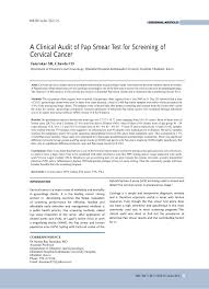 Blood cancers may be detected using this test if too many or too few of a type of blood cell or abnormal cells are found. Pdf A Clinical Audit Of Pap Smear Test For Screening Of Cervical Cancer