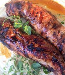 Very dark and tasty with a light pink centre. Grilled Pork Tenderloin With Fresh Herb Marinade A Southern Soul
