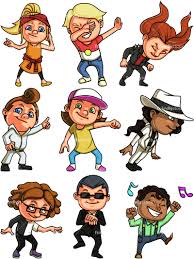 Kids dancing vector cartoon clipart. Kids Dancing Cartoon Clipart Vector Friendlystock