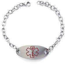 Max Petals Eliquis Medical Alert Id Stainless Steel Identification Bracelet With 225mm Chain Click Bracelets For Men Diabetic Bracelets Womens Bracelets