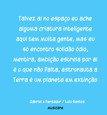 Musicare Gabriel O Pensador Lulu Santos Astronauta