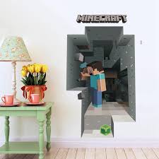 2017 New Minecraft 3d Wall Sticker For Kids Room Wallpaper Home Decoration Game Minecraft Enderman Wall Sti Kids Room Decals Baby Room Wall Kids Room Wallpaper