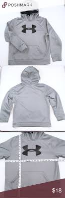 Under Armour Boys Youth Large Gray Hoodie Hoodies Grey Hoodie Under Armour