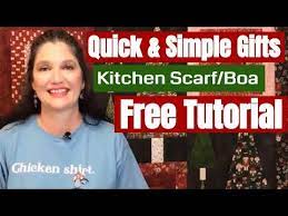 Quick Simple Gifts Kitchen Scarf Boa No Pattern Needed Youtube Sewing Design My Sewing Room Towel Scarf