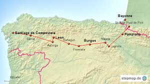 Wanderpause im park am rande der altstadt von burgos. Stepmap Spanischer Jakobsweg Landkarte Fur Spanien