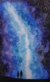 Watercolor Galaxy Art Watercolor Galaxy Sky Stars Drawing Watercolor Galaxy Galaxy Art Sky Art