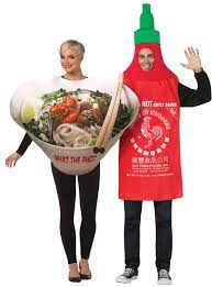 Rasta Imposta Asian Fusion 1 Sriracha And Pho Noodle Bowl Couples Halloween Costume Set Adult One Size