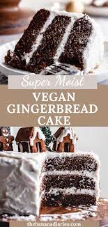 Vegan Ginger Cake With White Chocolate Frosting Recipe Vegan Christmas Desserts Vegan Gingerbread Vegan Holiday Desserts