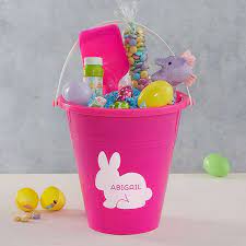 Free returns 100% satisfaction guarantee fast shipping Personalized Easter Buckets Easter Characters