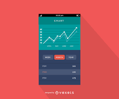 Mobile Chart Interface Design Vector Download