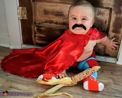 His wrestling boots are in red color, as well as his cape. Nacho Libre Baby Halloween Costume Diy Costumes Under 65 Photo 2 2