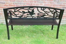 From the classical to the contemporary our tables and chairs are delightful in detail, lending a unique sense of style to both domestic and commercial grounds. Uk Gardens Black Metal Bird Backed Bench 127x86x57cm Uk Gardens Co Uk