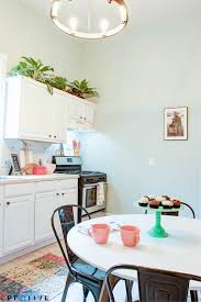 This elegant chandelier is based on a french 18th century design. Diy Wallpapered Kitchen Makeover The Weekender East Coast Creative