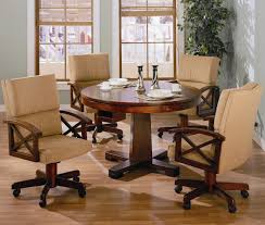 Caster chair company cindy buff polyurethane swivel rolling arm chair. Coaster Marietta 5 Piece 3 In 1 Game Table Set Prime Brothers Furniture Dining 5 Piece Sets