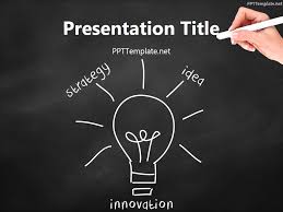 Free Innovation Bulb Chalk Hand Black Ppt Template Ppt Template Ppt Free Ppt Template
