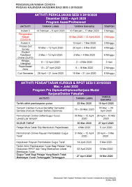 Lokasi uitm dan kursus yang ditawarkan. Uitm Official On Twitter Makluman Pindaan Kalendar Akademik Sesi Ii 2019 2020 Susulan Dari Pengawalan Wabak Covid19 Yang Dinyatakan Dalam Pekeliling Naib Canselor Bil 6 2020 Kalendar Akademik Sesi Ii 2019 2020 Disember2019 Mac 2020 Boleh