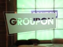 Diagonal black stripes on white background. A History Of Groupon