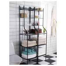So this is my second hack (first one linked here) — a hanging shower caddy. Ronnskar Shelf Unit Black 16 1 2x69 1 4 Ikea In 2021 Bathroom Storage Stand Shelving Shelves