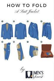 How To Fold A Suit Jacket For Travel Fold Suit Jacket Fashion Outfits Fine Men